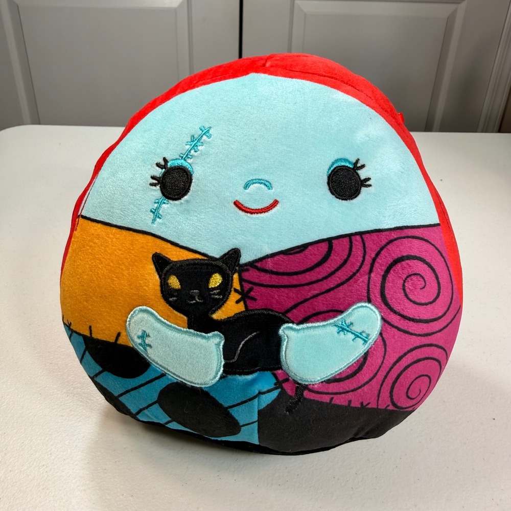 Squishmallows Sally with Black Cat Nightmare Before Christmas Plush 8 Inch